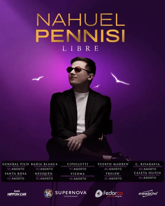 Nahuel Pennisi presentará un show acústico e íntimo para sus fans en Río Negro y Neuquén