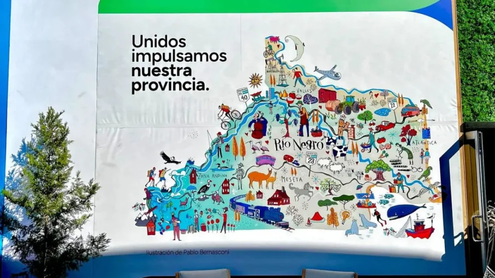 Río Negro se presenta al mundo con un mapa creado por Pablo Bernasconi