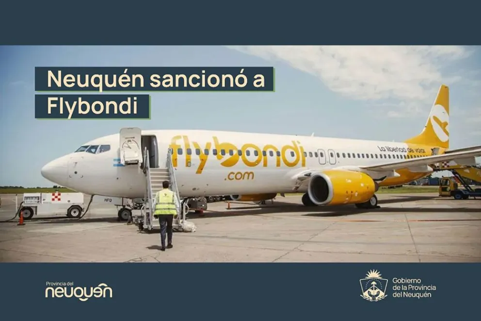 Neuquén sancionó a Flybondi por vulnerar derechos de usuarios neuquinos