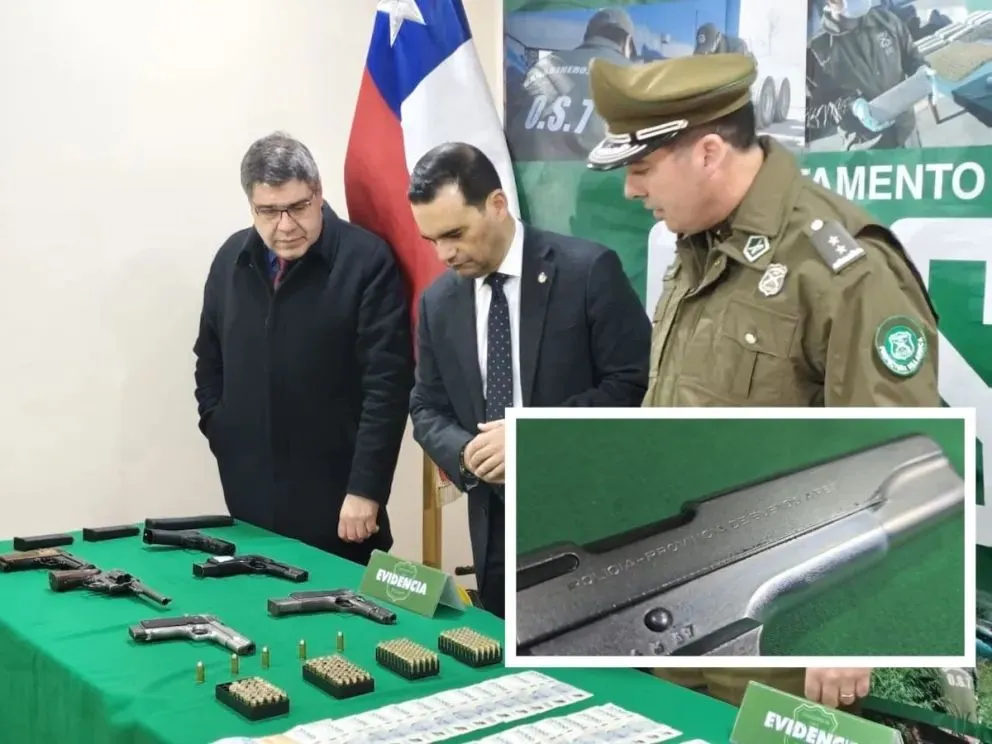 Detenidos en Chile por tráfico de armas: uno tenía prohibido salir del país