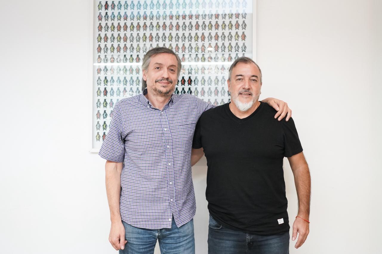 De cara a la movilización de mañana al Congreso, Aguiar se reunió con Máximo Kirchner