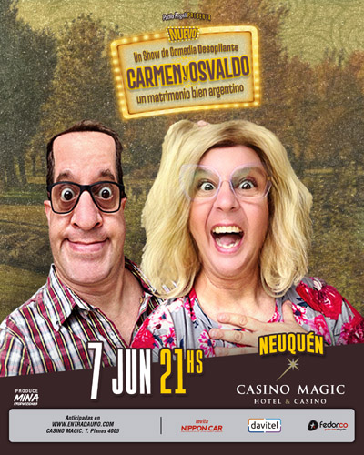 Pablo Angeli llega con su show Carmen y Osvaldo